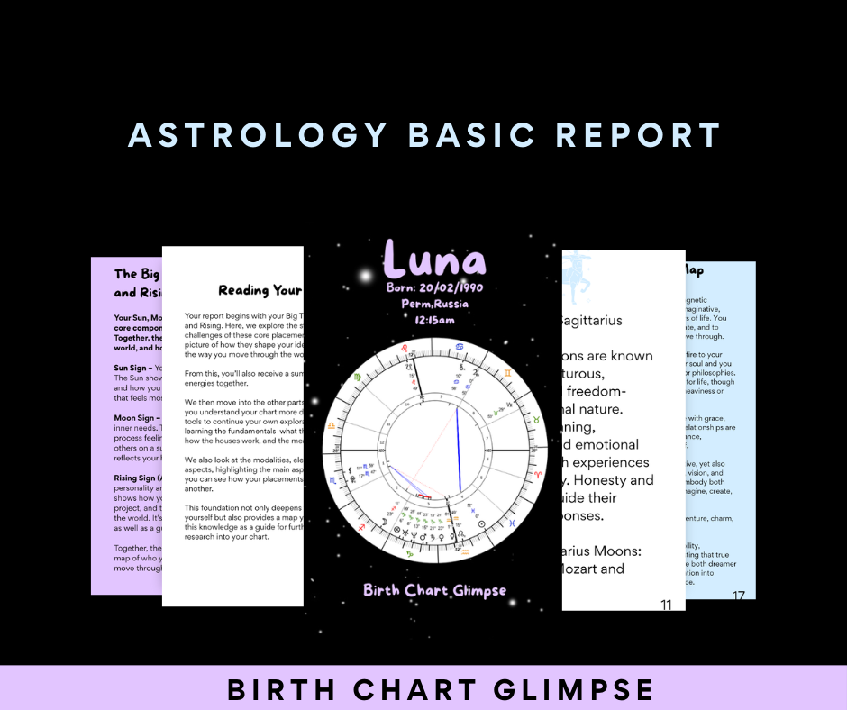 Basic Astrology Report:The Birth Chart Glimpse