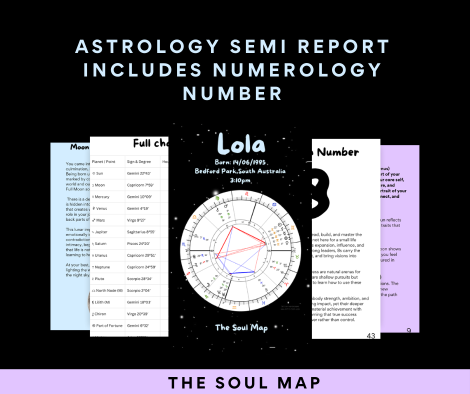 Semi Astrology report: The Soul map